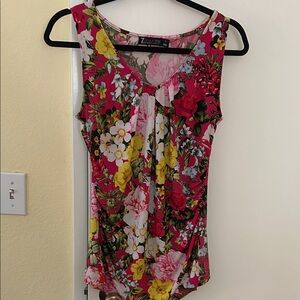 Avenue Floral Tank Top - Red, Yellow, Green